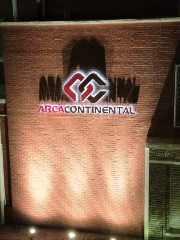 Logotipo Anuncio Letrero Luminoso Backlit LED Arca Continental